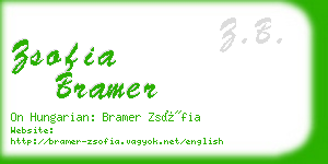 zsofia bramer business card